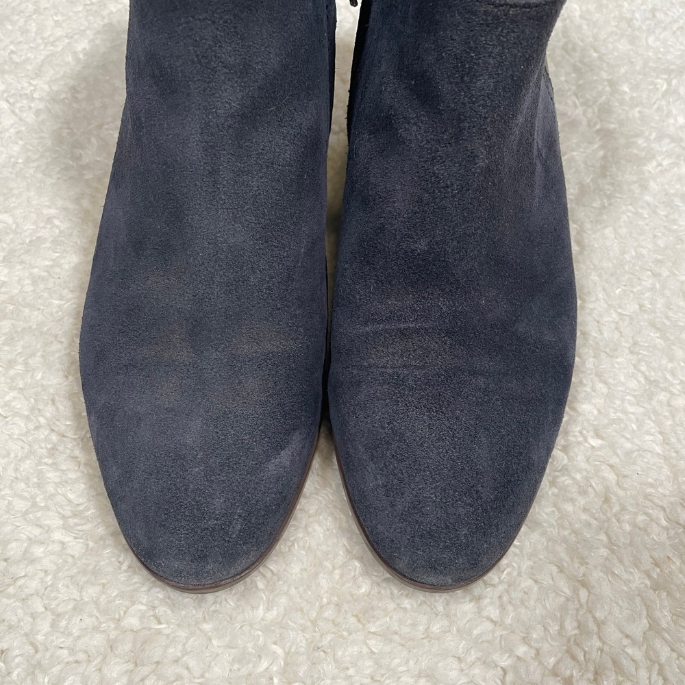 Madewell Charley Booties Navy Suede Black Leather Ankle Boots Boho Basics Size 7 - Picture 6 of 9